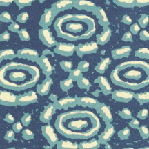 Blue Stamped Floral Print Italian Paper ~ Carta Varese Italy